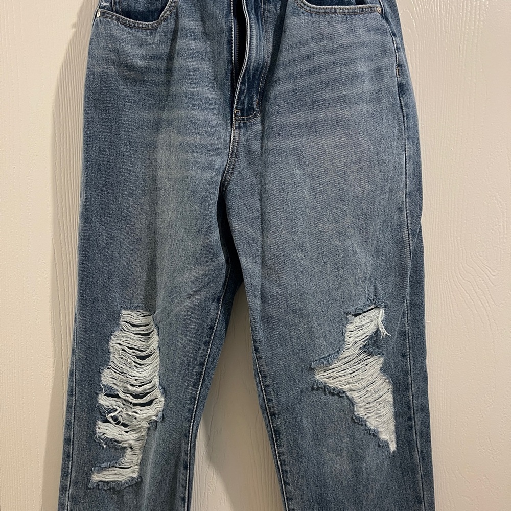 Classic Blue Distressed Women's Jeans